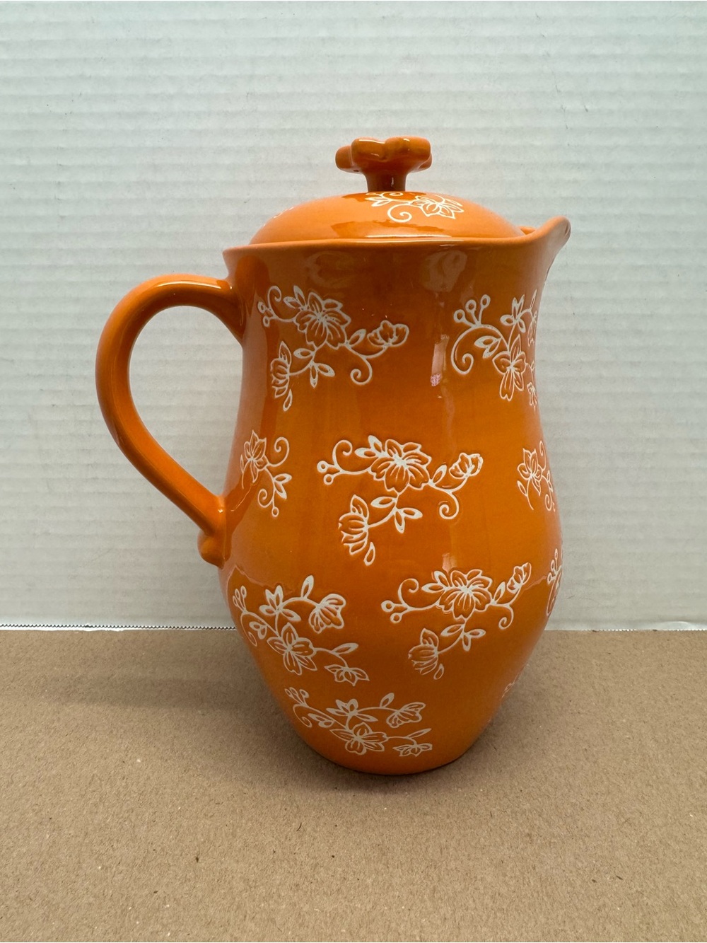 Temp-tations Floral Lace 2 Quart Lidded Pitcher